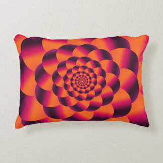 Multicolored psychedelic background, funky vortex  decorative cushion