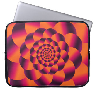 Multicolored psychedelic background, funky vortex  laptop sleeve