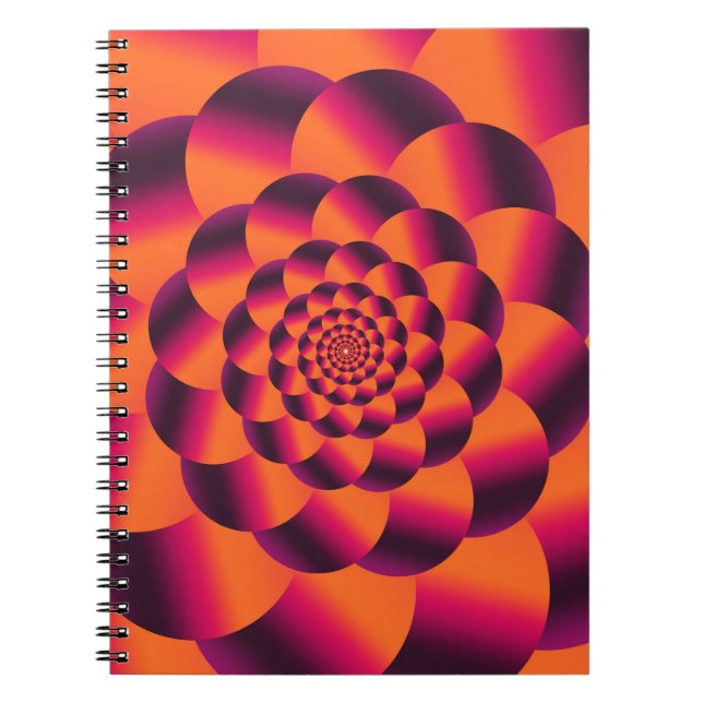 Multicolored psychedelic background, funky vortex  notebook (Front)