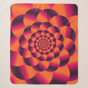 Multicolored psychedelic background, funky vortex  sherpa blanket