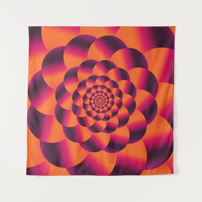 Multicolored psychedelic background, funky vortex  tapestry (Front)