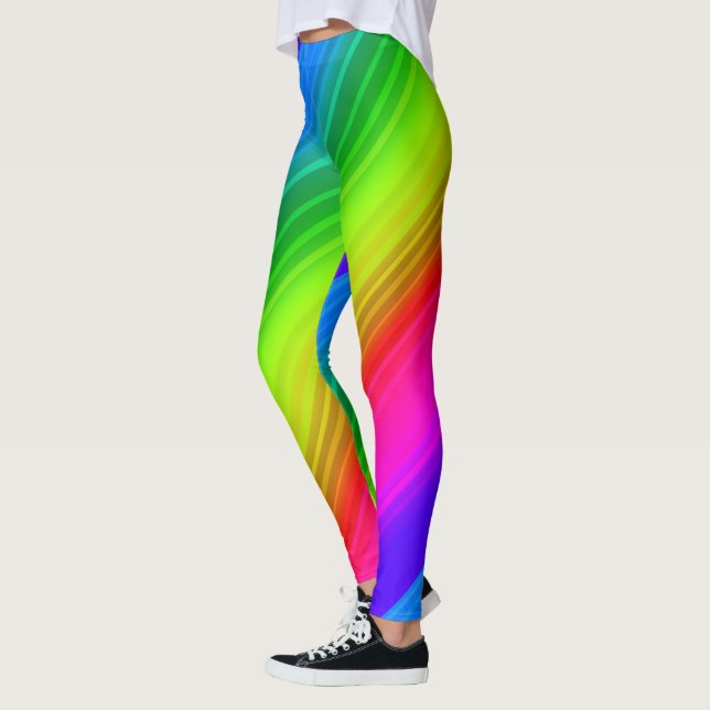 Multicolored, rainbow leggings (Left)