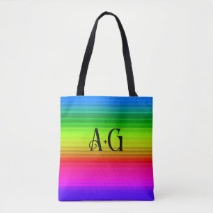 Multicolored, rainbow tote bag