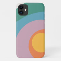 Multicolored retro style circles