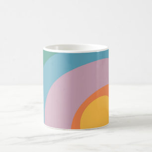 Multicolored retro style circles  coffee mug