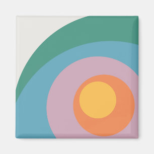 Multicolored retro style circles  magnet