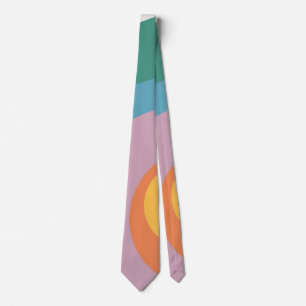 Multicolored retro style circles tie