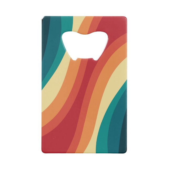Multicolored retro style waves design (Front)