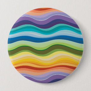 Multicolored Ripples Pattern 2 10 Cm Round Badge
