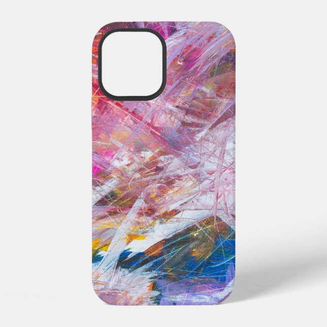 Multicolored scratch abstract painting iPhone case (Back)