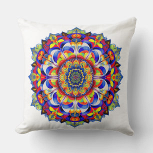 MULTICOLORED SPIRITUAL MANDALA CUSHION
