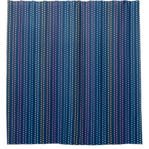 Multicolored Square Pattern Shower Curtain