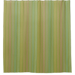 Multicolored Square Pattern Shower Curtain