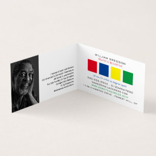 Multicolored Squares, Painter & Decorator Photo Business Card