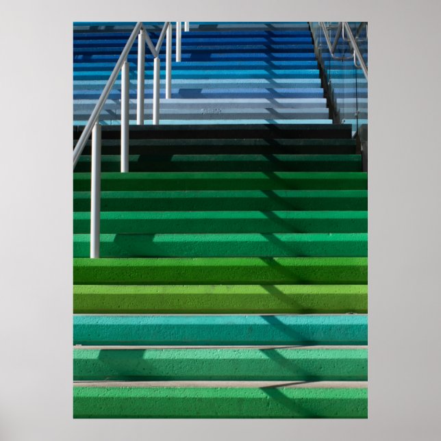Multicolored stairs poster (Front)