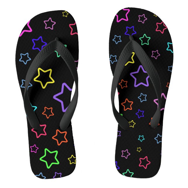 Multicolored Starry Night Jandals (Footbed)
