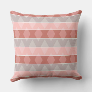 Multicolored striped geometric retro pattern cushion