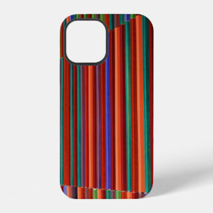 Multicolored striped illustration iPhone 12 case