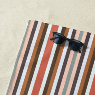 Multicolored Striped Pattern Beach Towel