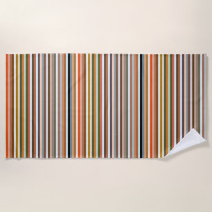 Multicolored Striped Pattern Beach Towel