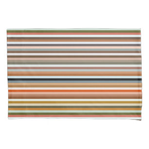 Multicolored Striped Pattern Pillowcase