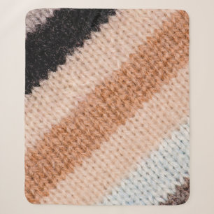 Multicolored striped wool fabric texture closeup p sherpa blanket