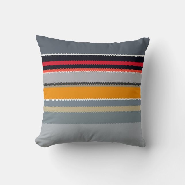 Multicolored Stripes Cushion (Front)