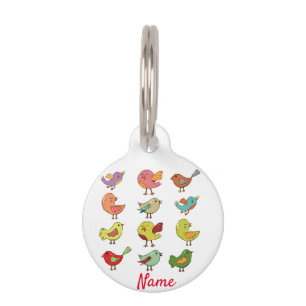 Multicolored Sweet Songbirds Thunder_Cove Pet Tag