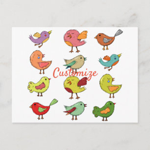 Multicolored Sweet Songbirds Thunder_Cove Postcard