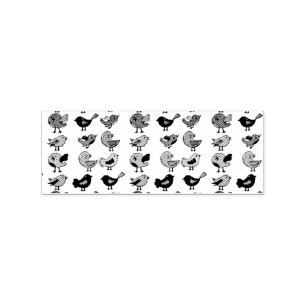 Multicolored Sweet Songbirds Thunder_Cove Rubber Stamp