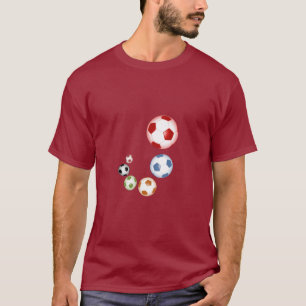 Multicolored Swirling Soccer Balls T-Shirt