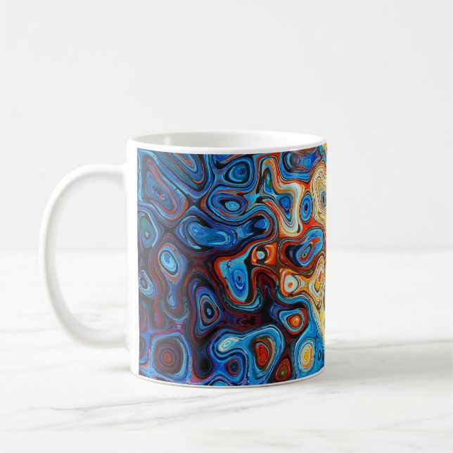 Multicolored Swirls Coffee Mug (Left)