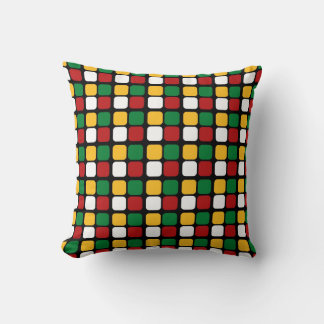 multicolored throw pillow