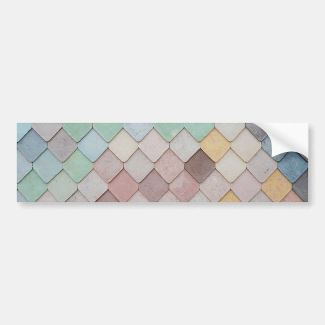 Multicolored Tiles Bumper Sticker (Front)