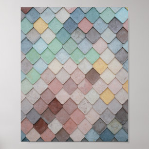 Multicolored Tiles Poster