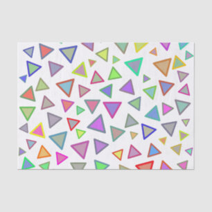 Multicolored Triangles Pattern Tissue Paper
