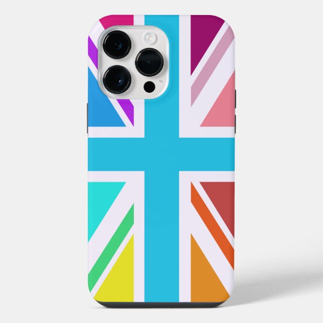 Multicolored Union Jack/Flag Design iPhone Case (Back)