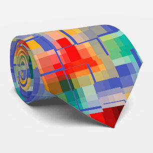 Multicolored Unique Pattern Tie