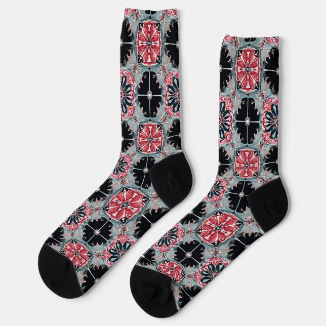 Multicolored Vibrant Pattern Socks (Left)
