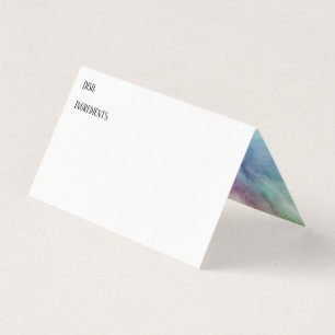 Multicolored Watercolor Wash Recipe Tent Cards