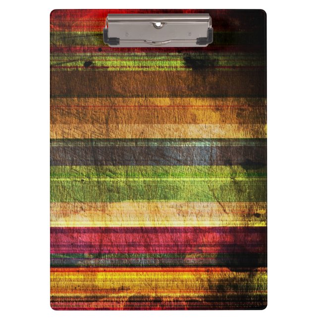 Multicolored Wood Pattern Clipboard (Front)
