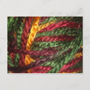 Multicolored Yarn Postcard