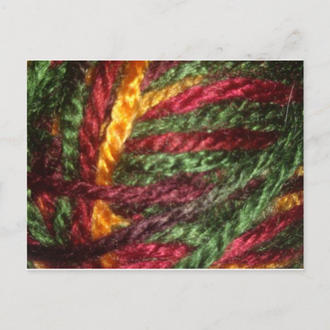 Multicolored Yarn Postcard (Front)