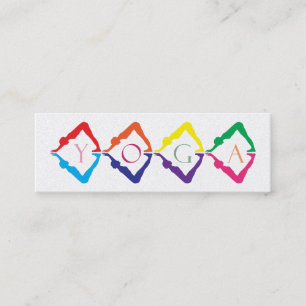 Multicolored YOGA Mini Business Card