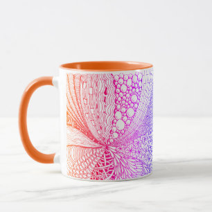 Multicolored Zentangle mug