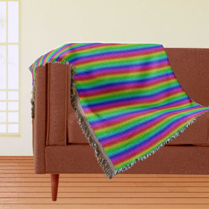 Multicolors in Stripes - 2 Throw Blanket