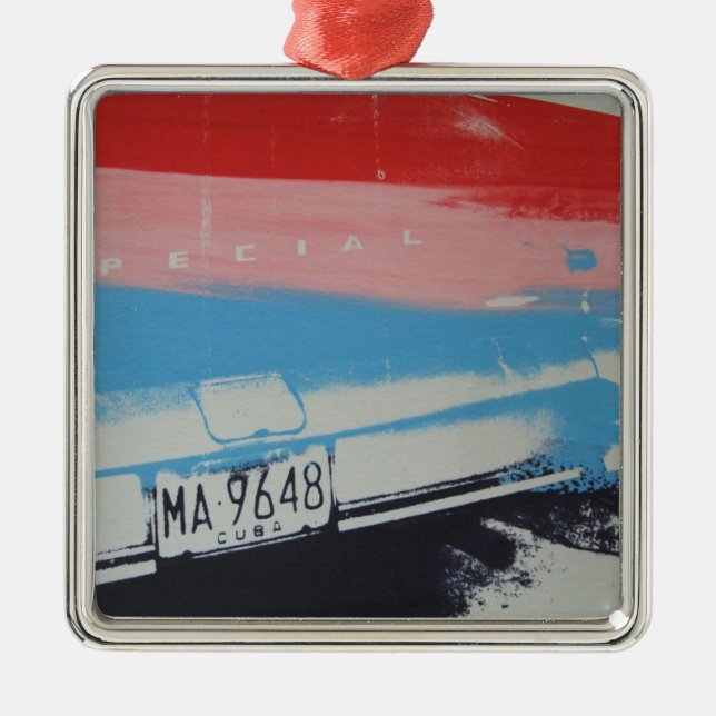 Multicolour fender metal tree decoration (Front)