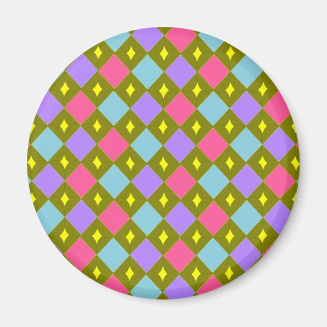 Multicolour Honeycomb Create your own Magnet (Front)