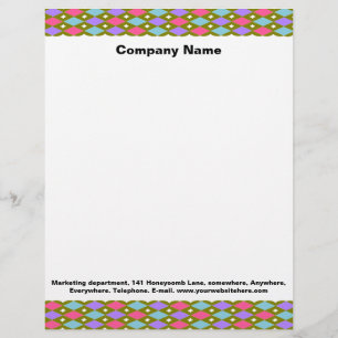 Multicolour Honeycomb Customisable Letterhead