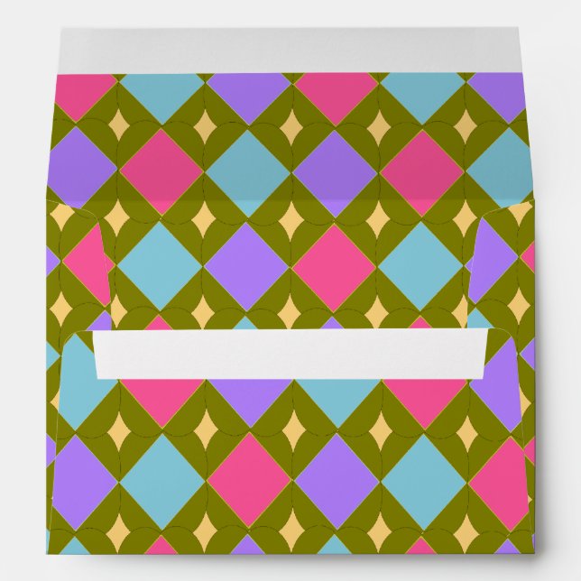 Multicolour Honeycomb Patterned Envelope (Back (Bottom))